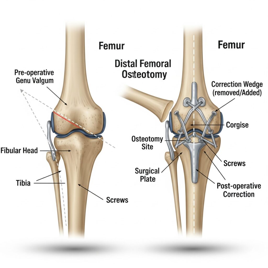 Distal Femoral Osteotomy (DFO) for knock knees
