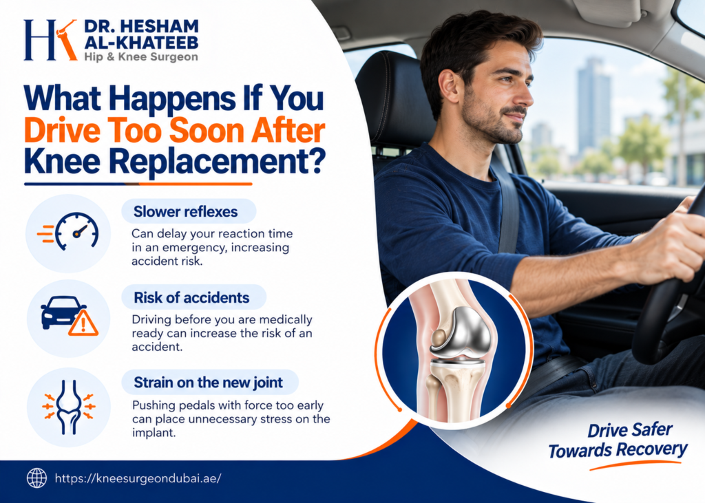 drive too soon after knee replacement